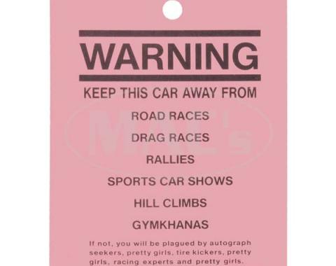 Ford Mustang Decal - Shelby GT500 - Novelty Warning Tag