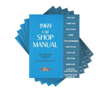 1969 Ford, Lincoln and Mercury Car Shop Manual - 5 Volume Set - 1,446 Pages