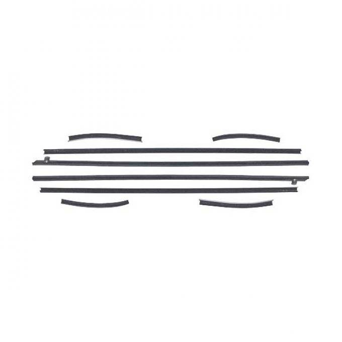 Ford Mustang Belt Weatherstrip Kit - 8 Pieces - Inner & Outer - Coupe - Door Windows & Rear Quarters