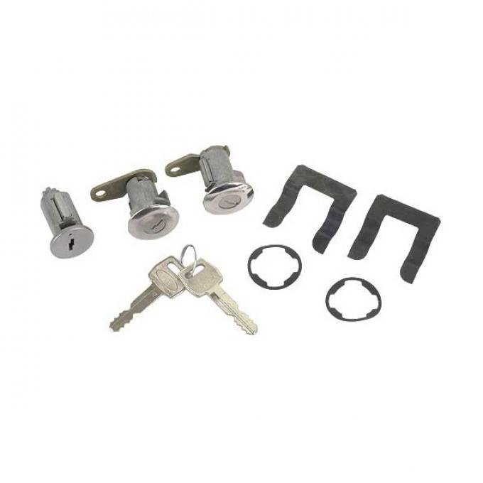 Ford Pickup Truck Door Lock & Ignition Cylinder Set - Includes 2 Keys - F100 Thru F500