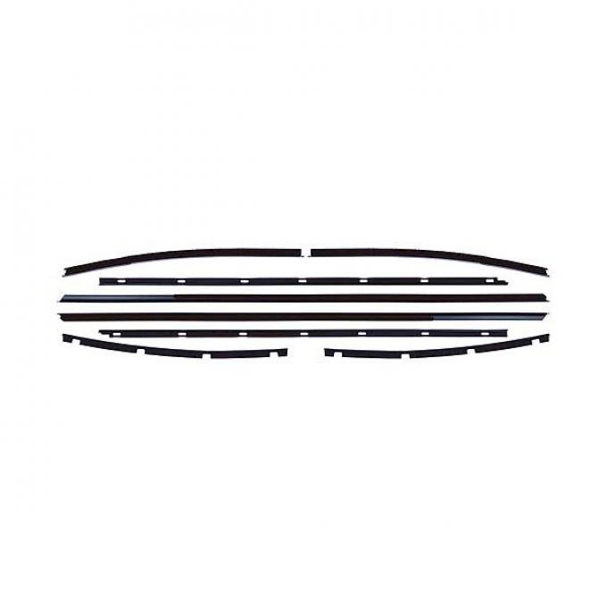 Belt Weatherstrip Kit - Doors & Rear Quarter Windows - 8 Pieces - Ford 2 Door Hardtop