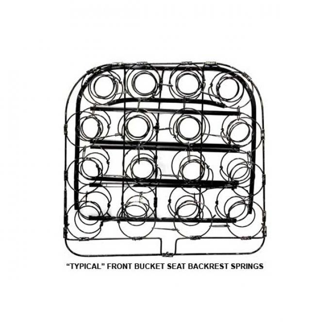 Model A Ford Seat Spring - Deluxe Phaeton (2 Door) - Front Backrest - Left Side