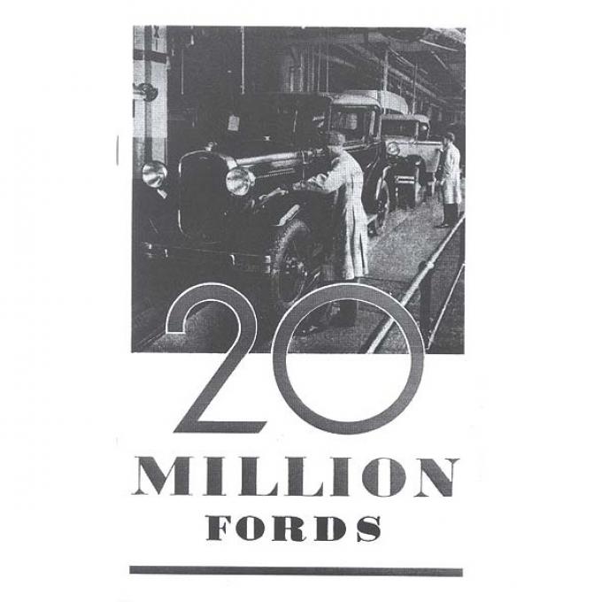 Story of the 20 Million Fords from 1903-1931, Brochure, 6 pages