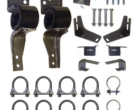 Ford Mustang Exhaust Hanger Kit, Dual Exhst Mnt Kit 2.25"-Oversized 1965-66