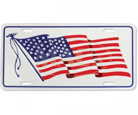 License Plate, American Flag