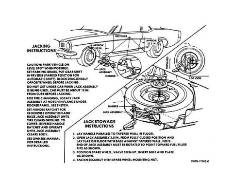 Ford Mustang Decal - Jack Instruction