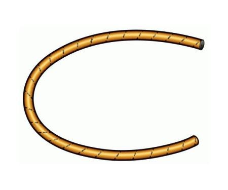 Model T Spark Plug Wire, Bulk, 9mm Orange With Black Tracer, 1909-1927