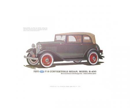 Print - 1932 Ford Convertible Sedan (B400) - Unframed
