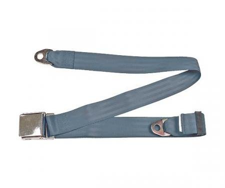 Seatbelt Solutions Universal Lap Belt, 74" with Chrome Lift Latch 1800604002 | Blue