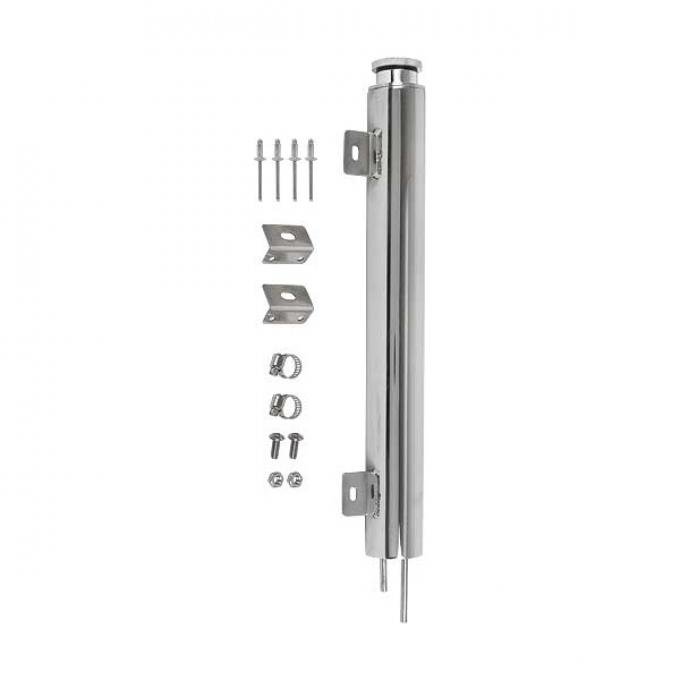 Radiator Overflow Tank - 1-3/4 Pint Capacity - Polished Stainless Steel - 17 - Ford & Mercury