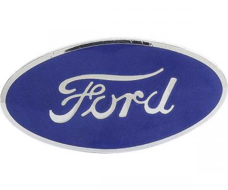 Step Plate Emblem - Blue On Chrome - Ford