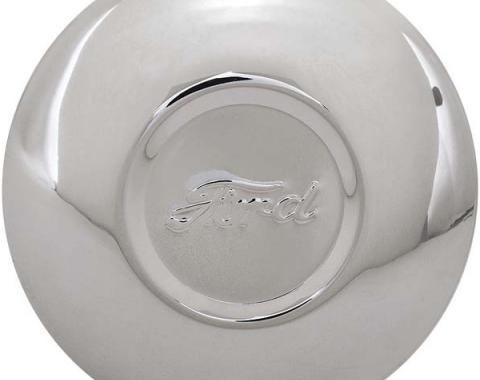 Model A Ford Hub Cap - Stainless Steel - Ford Script - Fits3-3/4 Rim Opening - Reproduction