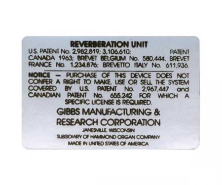 Radio Reverberation Unit Decal