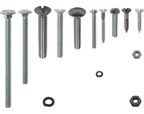 Model A Ford Top Wood Mounting Fastener Kit - Tudor Sedan -188 Pieces - Use With TWC102