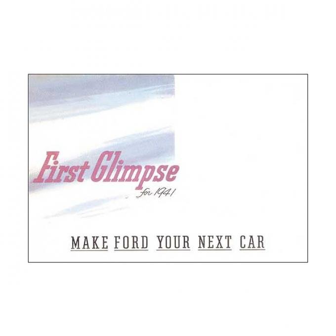 Sales Brochure - Make Ford Your Next Car - Fold-Out Style