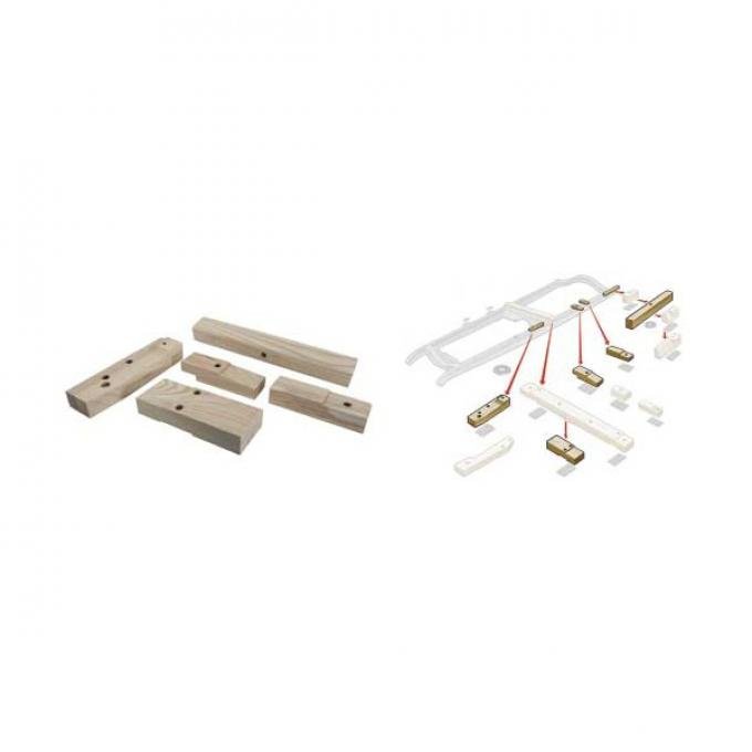 Model A Ford Body Mounting Block Set - 10 Pieces - Coupe & Roadster & Phaeton
