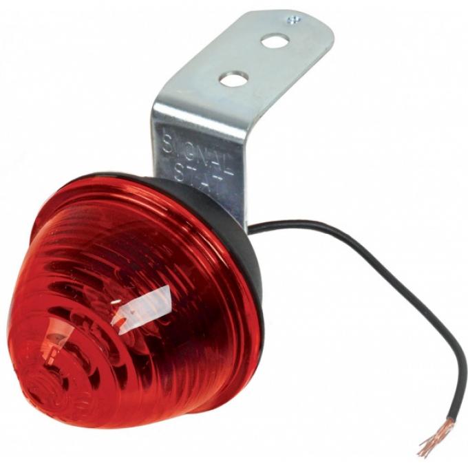 Turn Signal Light - Red Lens - Black Housing - 12 Volt BulbInstalled