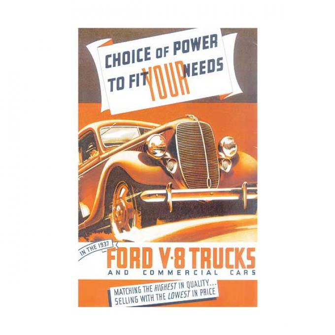 Sales Brochure - Fold-Out Style - Ford Flathead V8 Truck & Commercial Car