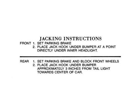 Jack Hook Instruction Decal - Mercury