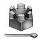 Rear Axle Shaft Nut With Cotter Pin - Modern Style - 5/8 - 18 - Ford