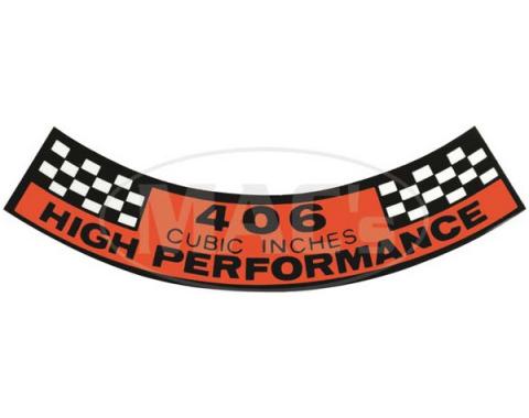 Air Cleaner Decal - 406 Cubic Inches High Performance