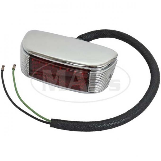 Tail Light Assembly - Ford 1941 Passenger & Deluxe & Super Deluxe - Red Lens - 6 & 12 Volt Bulbs - Right