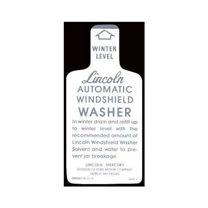 Windshield Washer Bottle Bracket Decal - White And Gray - Mercury