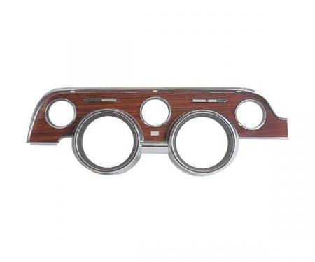Ford Mustang Instrument Bezel - Plastic Wood Grain And Chrome