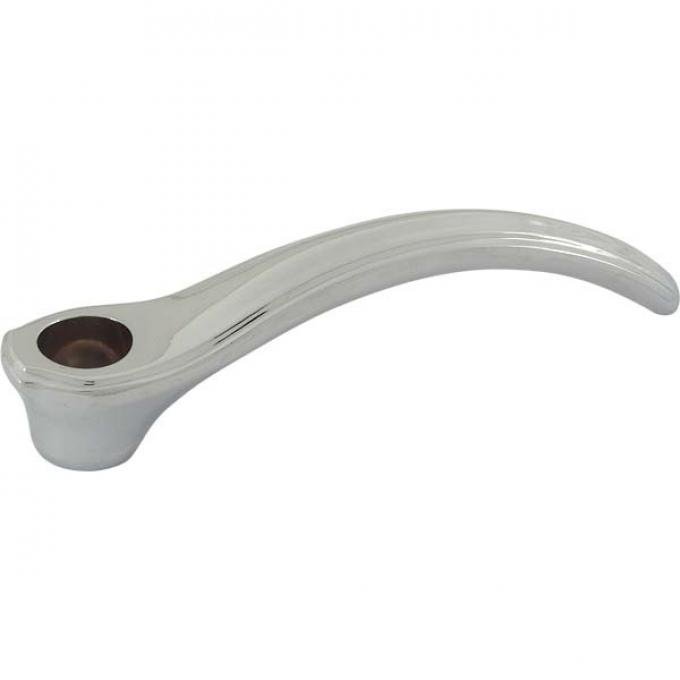 Model A Ford Inside Door Handle - Lift Up Style - Scroll Type - Chrome - Stub Nose - Coupes & Tudor Sedans
