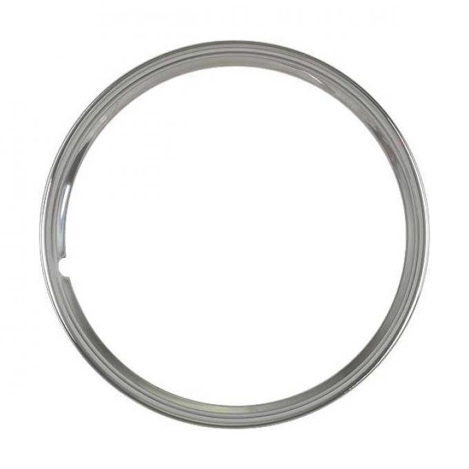 Wheel Trim Ring - Smooth Stainless Steel - 16 - Ford