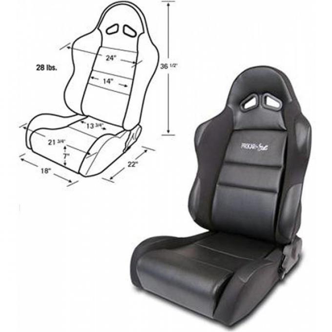 Mustang Bucket Seat, Sportsman Series, Right