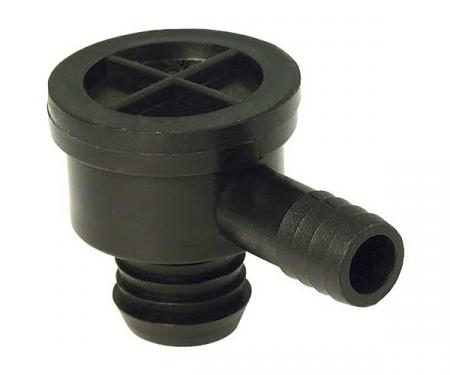 Power Brake Booster Check Valve - Single Tube - AftermarketReplacement - Black Plastic - Ford & Mercury