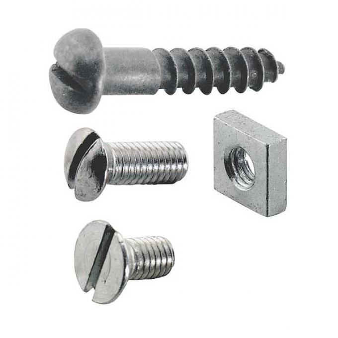 Model A Ford Windshield Mounting Screw Set - Closed Car - Black Oxide - 18 Pieces - 1930-31 Only