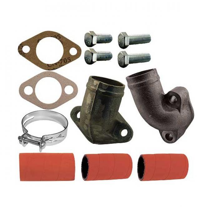 Model T Cylinder Head Water Connection Inlet & Outlet Kit, 1909-1927