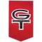 Trunk Ornament Emblem - GT - Peel and Stick Type GT wide horizontally in red