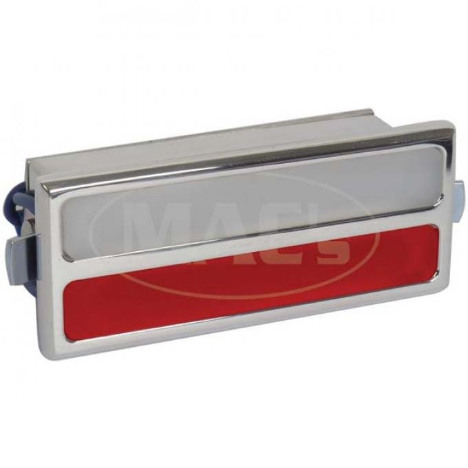 Billet Aluminum Rectangular Interior Light With White/Red Lens