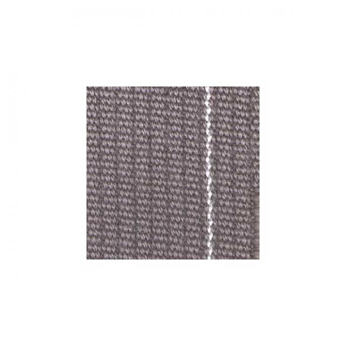 Upholstery Fabric - Grey With White Stripe Wool Cord - 60" Wide - Material Available By The Yard