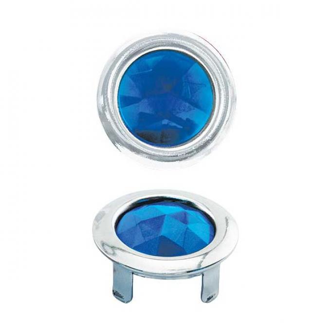 Blue Dot Lens - Glass With Chrome Bezel