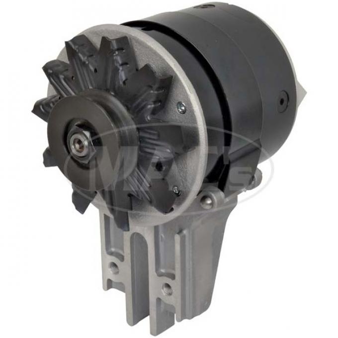 PowerGen - 12 Volt Negative Ground - 5/8 Pulley - Black Powder-Coated Case - 2 Wire Type - 1-1/2 Shorter To Clear Dual Carb Setups - Ford & Mercury Fl