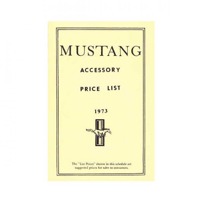 Ford Mustang New Car Accessory Price List