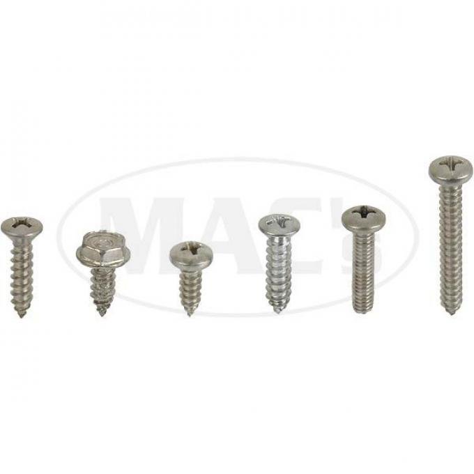 Exterior Screw Kit (25 Pieces), Fairlane, 1966