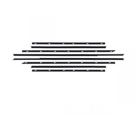 Belt Weatherstrip Kit - Doors & Rear Quarter Windows - 8 Pieces - Ford Galaxie 2 Door Hardtop Fastback