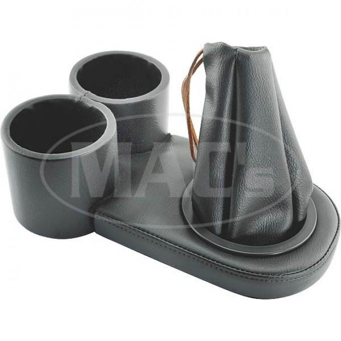 Floor Console - Short Style - 7 Wide At Drink Holders, 5-1/4 Wide At Shift Boot - 10-1/2 Overall Length - USA
