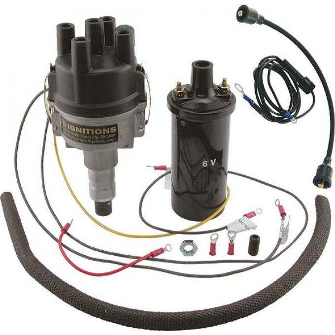 Model A Ford Electronic Centrifugal Advance Distributor - 6Volt Positive Ground