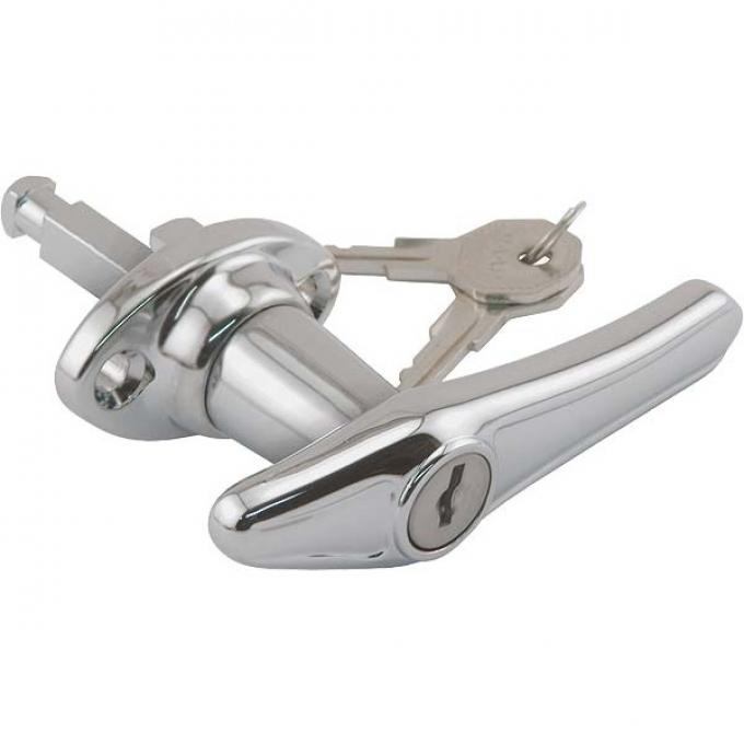 Model A Ford Outside Door Handle - Locking - Chrome - Closed Car - Right Side Only - Coupe & Tudor Sedan