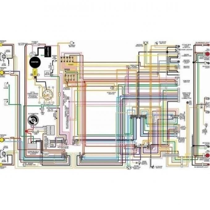 Ford Mercury Comet Color Laminated Wiring Diagram, 1961-1967