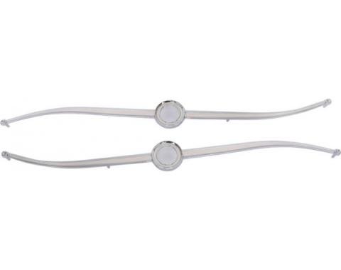 Ford Thunderbird Landau Bars, Chrome With White Painted Accents, 1966