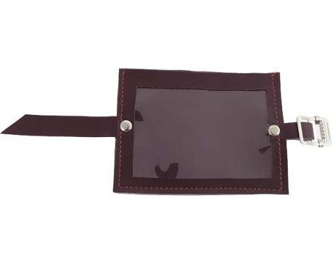 Registration Holder - Burgundy Vinyl With A Clear Plastic Window - 3-3/4 X 5