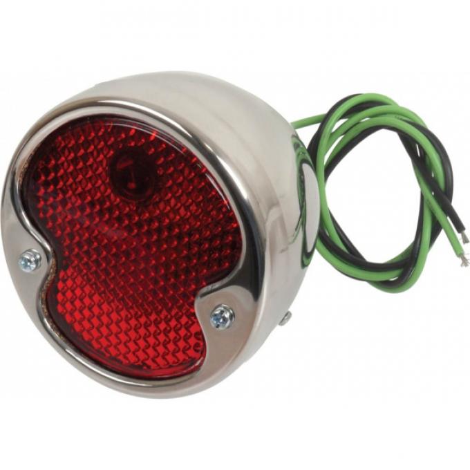Tail Light Assembly - Ford 1932 Passenger - Red Lens - 6 Volt Economy - Left