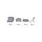 Model A Ford Door Bumper Set - Rubber - Cabriolet With Slant Windshield - 12 Pieces